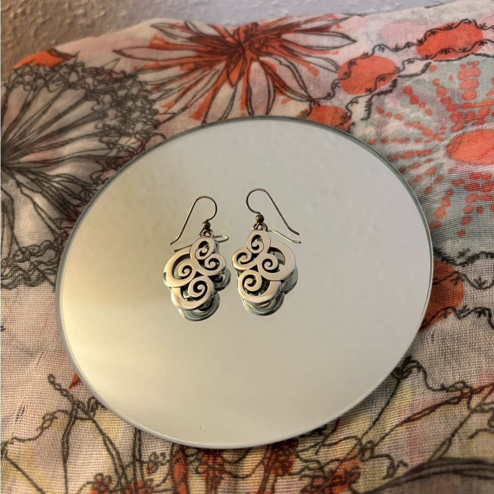 Brighton Mingle Mix Retired Silver Swirl Earrings
